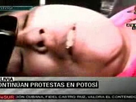 Huelguistas de Potosí exigen a Evo Morales resuelva problem