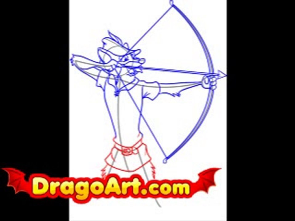 How to draw Robin Hood, step by step