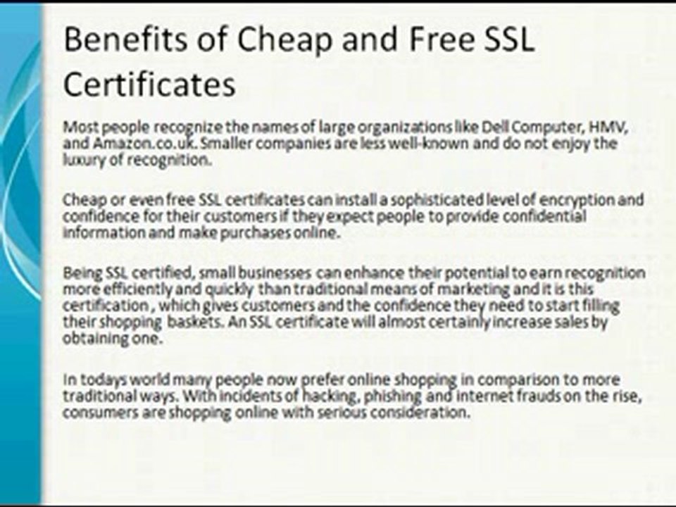 Cheap SSL Certs - SSL Protection for Small Businesses