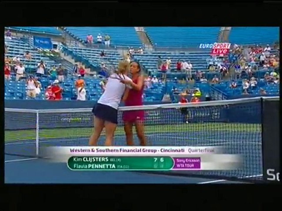 Cincinnati 2010 QF - K.Clijsters vs. F.Pennetta - mp