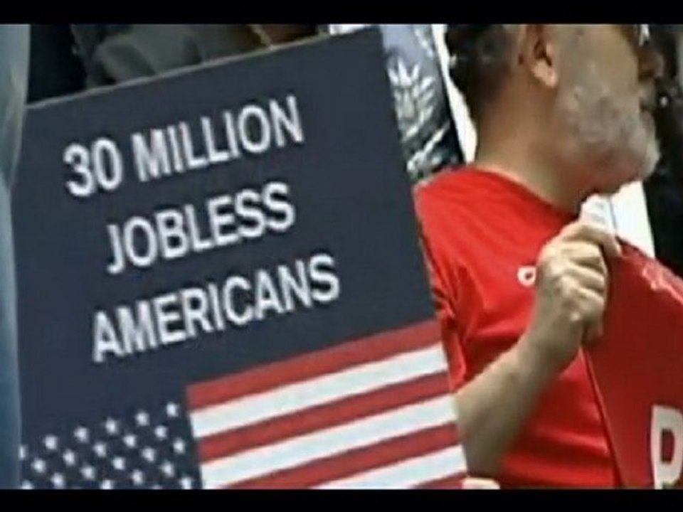 FACES OF THE 99ers DURING MARCH ON WALL STREET