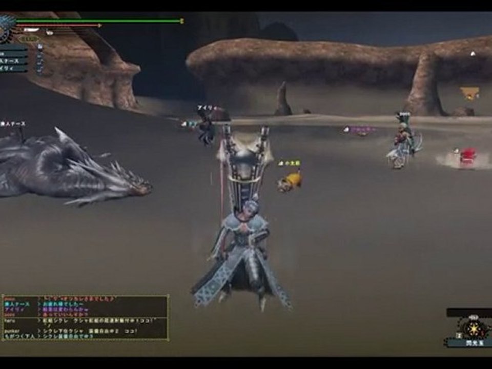 MHF　シクレ下位砂漠クシャ　笛+バール視点