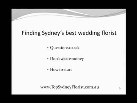 Sydney Wedding Flowers - Choosing Wedding Flowers In Sydney