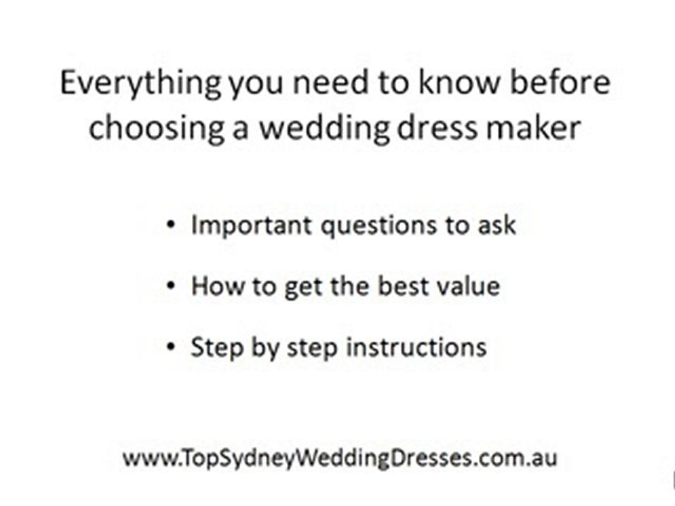 Sydney Wedding Dresses - Choosing A Wedding Dress In Sydney