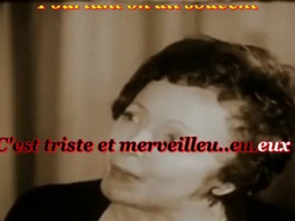 Karaoké - Edith Piaf &Théo - A quoi ça sert l'amour - Duo
