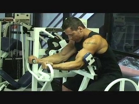 Wbff Pro Fitness Model Micah LaCerte Hitting Biceps