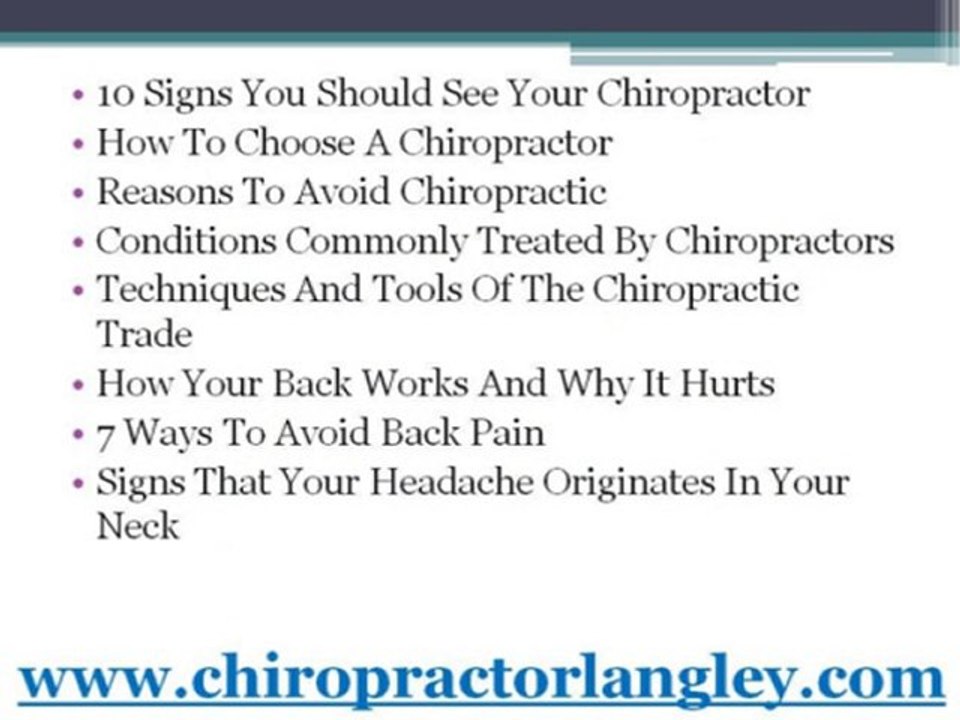 Chiropractors In Langley- Get Help For Your Pain And Stiffn