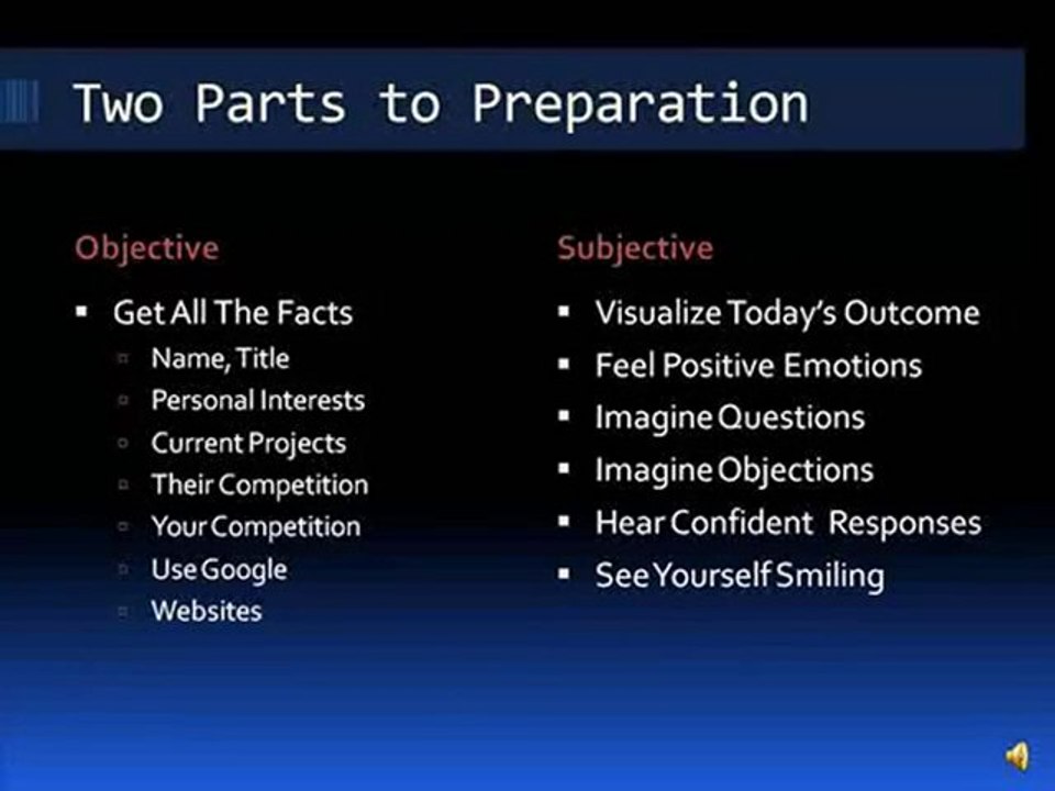 Closing Sales: Prepare Your Sales Call