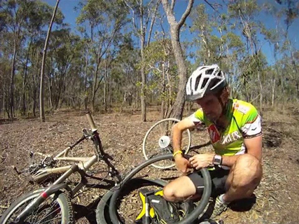 Miles from home, slashed tire and no mountain bike spares