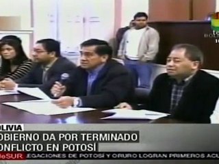 Gobierno de Bolivia instan a levantar huelga en Potosí