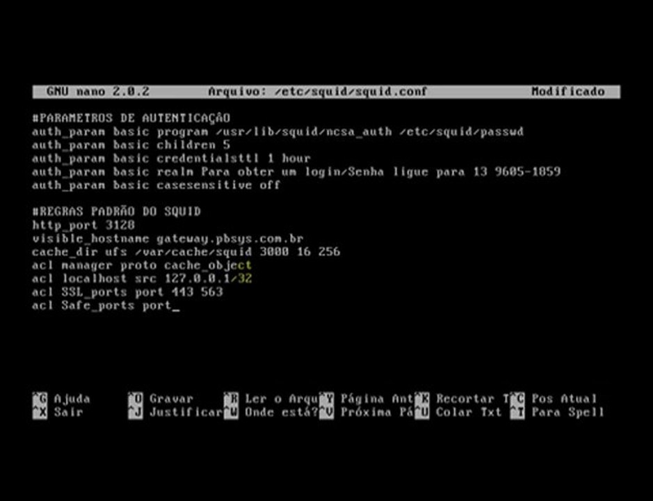 Parte 2/3 Proxy cache squid com autenticação sobre GNU/Linux