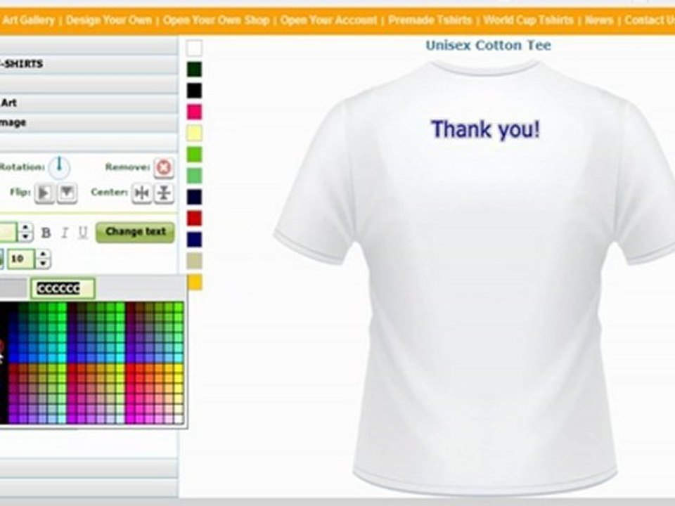 T-Shirts Creator and Shirt Maker Tool by CBSAlliance.com