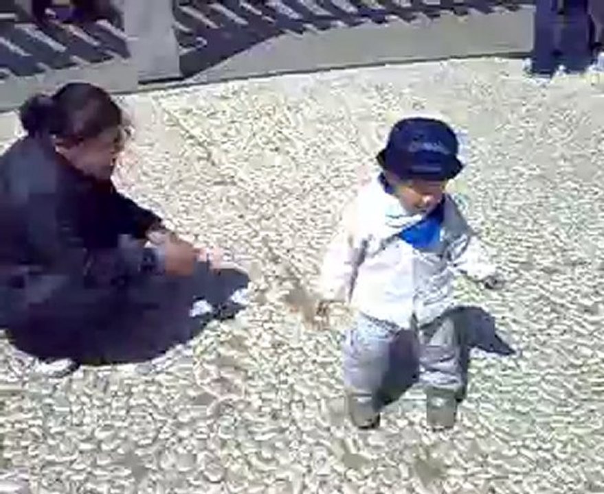 My one year old son Jia dancing