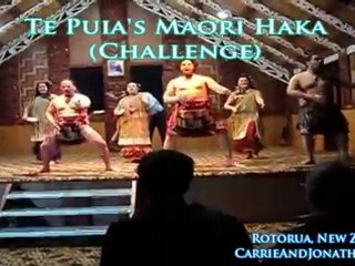 Haka from Te Puia in Rotorua, New Zealand
