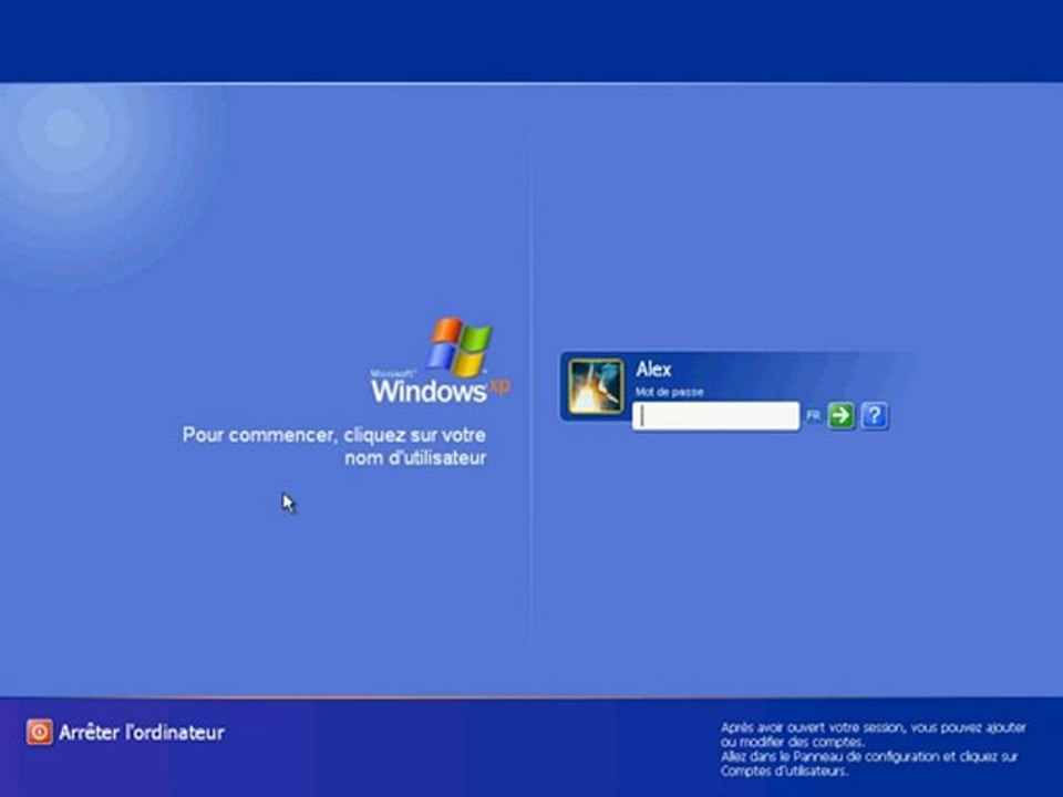 Mot de passe oublié sous Windows XP