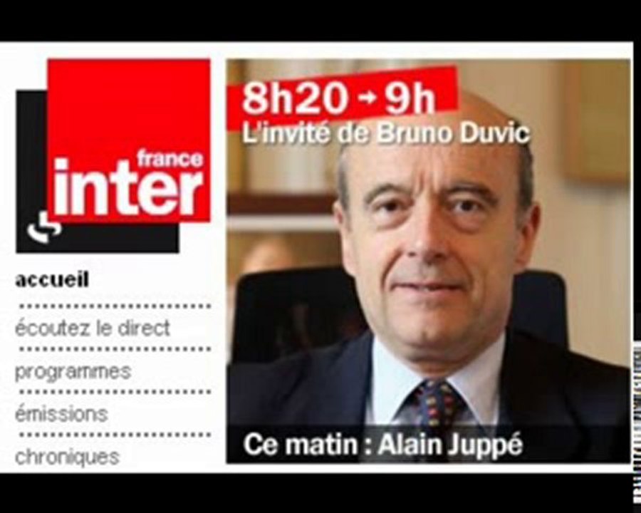 Alain Juppé sur France Inter - Extrait