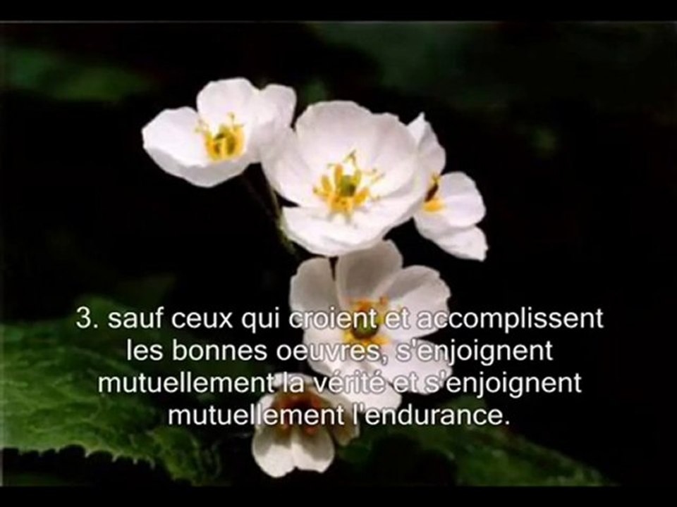 Sourate 103 Le temps (Al-Asr) Traduction en FR