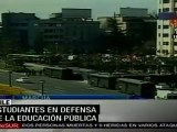 Estudiantes chilenos en defensa de la educación pública