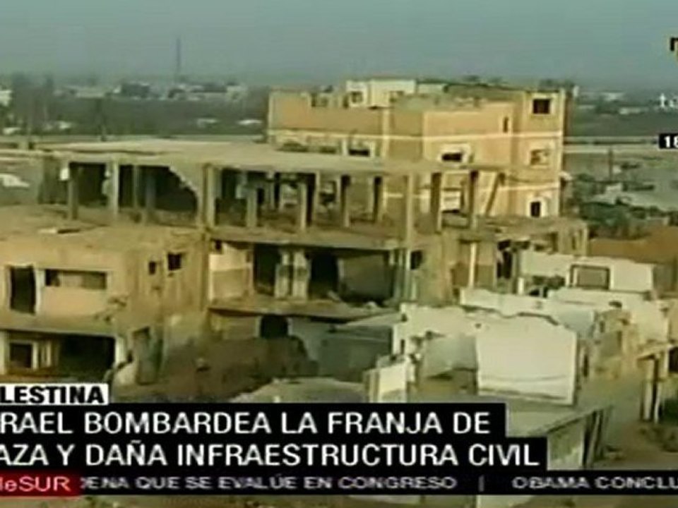 Israel bombardea franja de Gaza y daña infraestructura civi