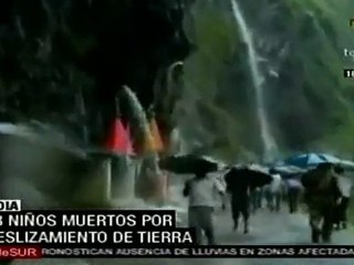 Deslizamiento de tierra en India deja 18 niños muertos