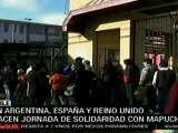 Mapuches respaldan a 32 presos en huelga de hambre en jornad