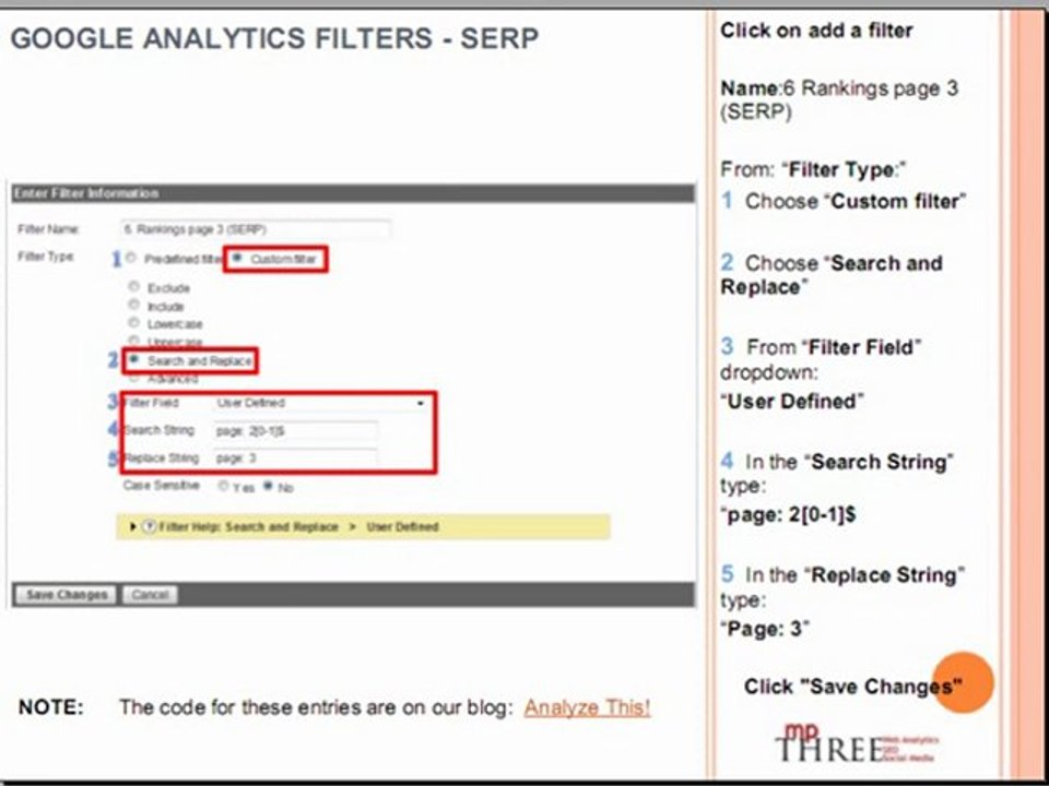 12. Web Analytics: Part 1 - Filters SERP - part 2