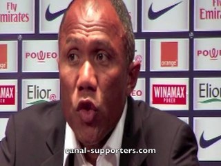 Interview A. Kombouare après PSG-Tel Aviv (2-0)