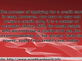 Time To Apply For A Credit Card?