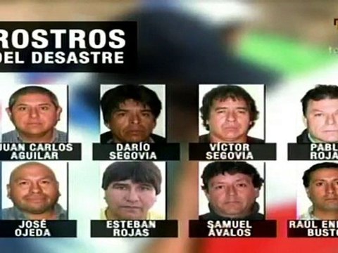 Rostros de los mineros atrapados en la mina San José