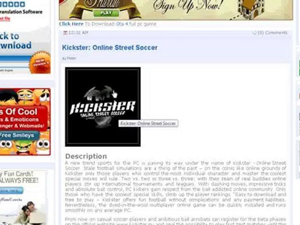 Kickster Online Street Soccer