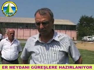 ALAPLI ER MEYDANI GÜREŞLERE HAZIRLANIYOR