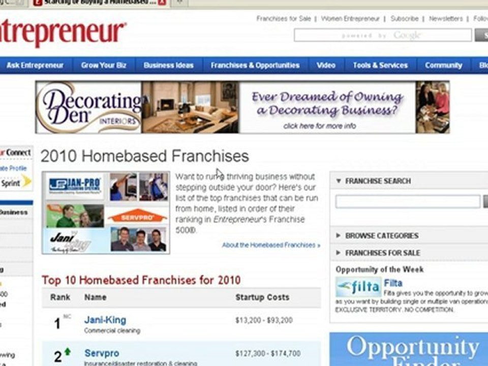 FAQ From Home Business Opportunity - List Examples