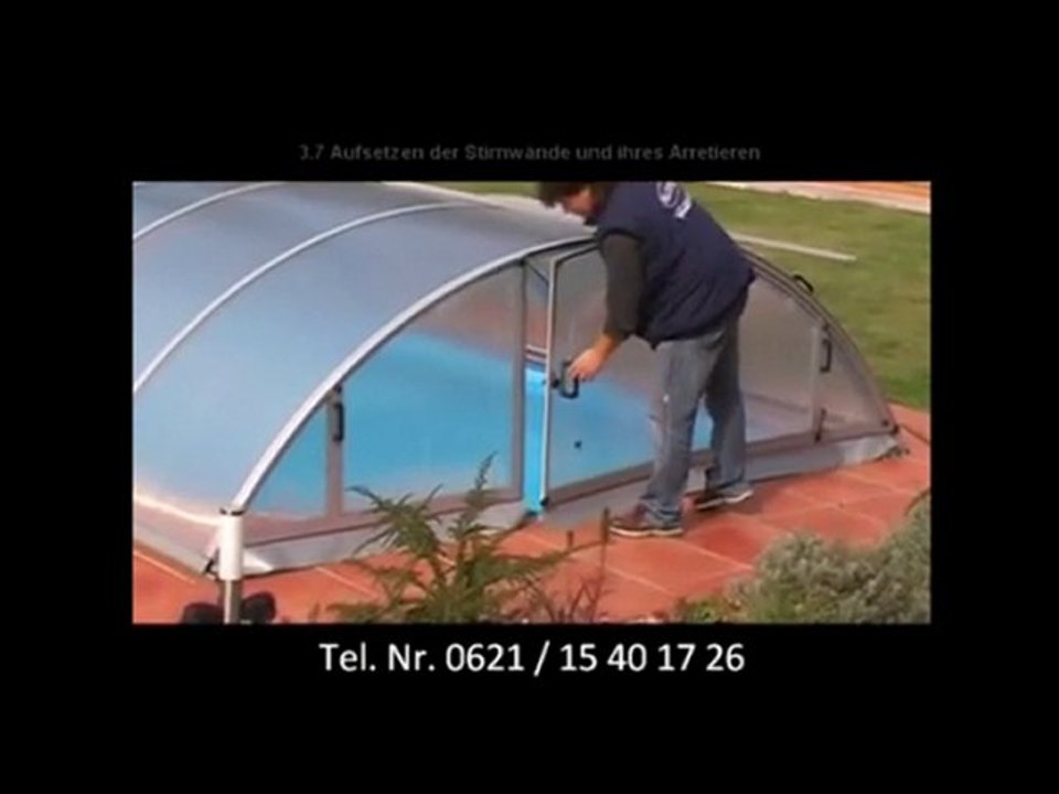 Poolüberdachung zum selbstaufbau