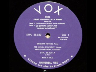 Guiomar Novaes, 1954: Piano Concerto in A minor, Op. 16