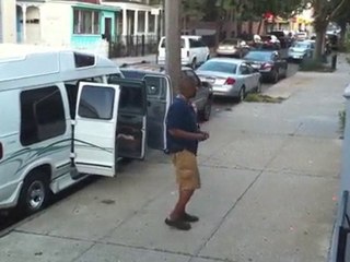 Mike feeling the groove in the Bronx