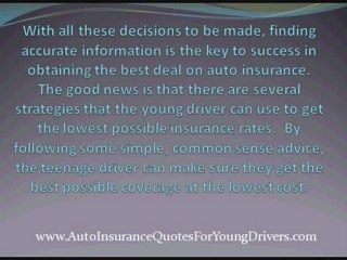 Auto Insurance Quotes For Young Drivers