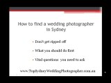 Sydney Wedding Photographer - Choosing The Best Photographe