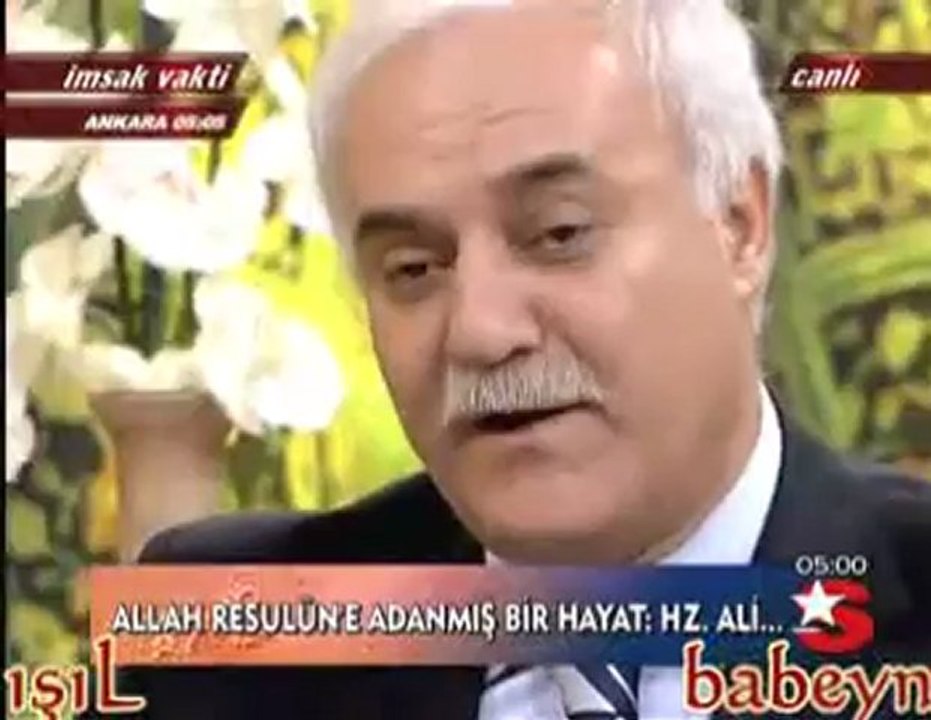 Nihat Hatipoğlu Hz Alinin nebiyi ağlatan haberi ,