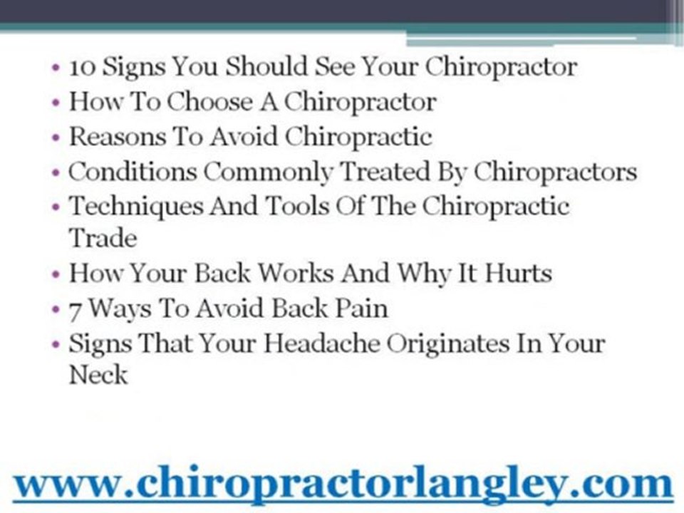 Chiropractors In Langley- Get Help For Your Pain And Stiffn