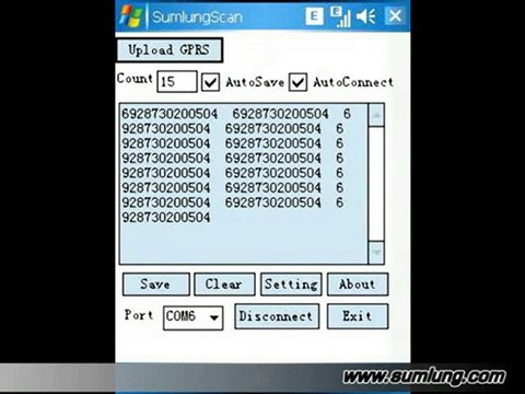 Use mobile barcode reader ms30 upload data via GPRS