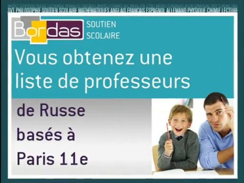 Soutien Scolaire Russe - Paris 11e