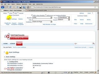 DotNetNuke Tutorial, Advanced Control Panel Package