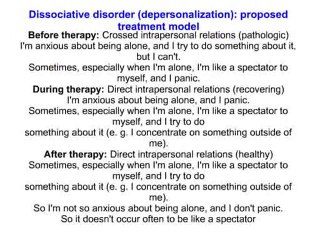 Relational therapy - Dissociative disorder