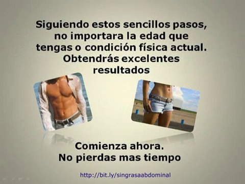 Sin Grasa Abdominal. Para tener Abdominales Sexys