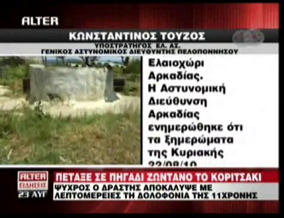 pagritianews.gr Πέταξε στο πηγάδι ζωντανή την 11χρονη