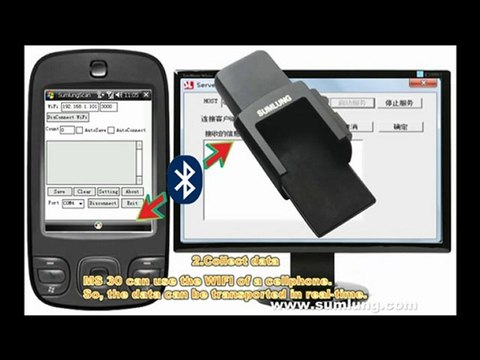 Portable barcode scanner transfer barcode data via wifi