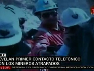 En primer contacto telefónico mineros chilenos sepultados a