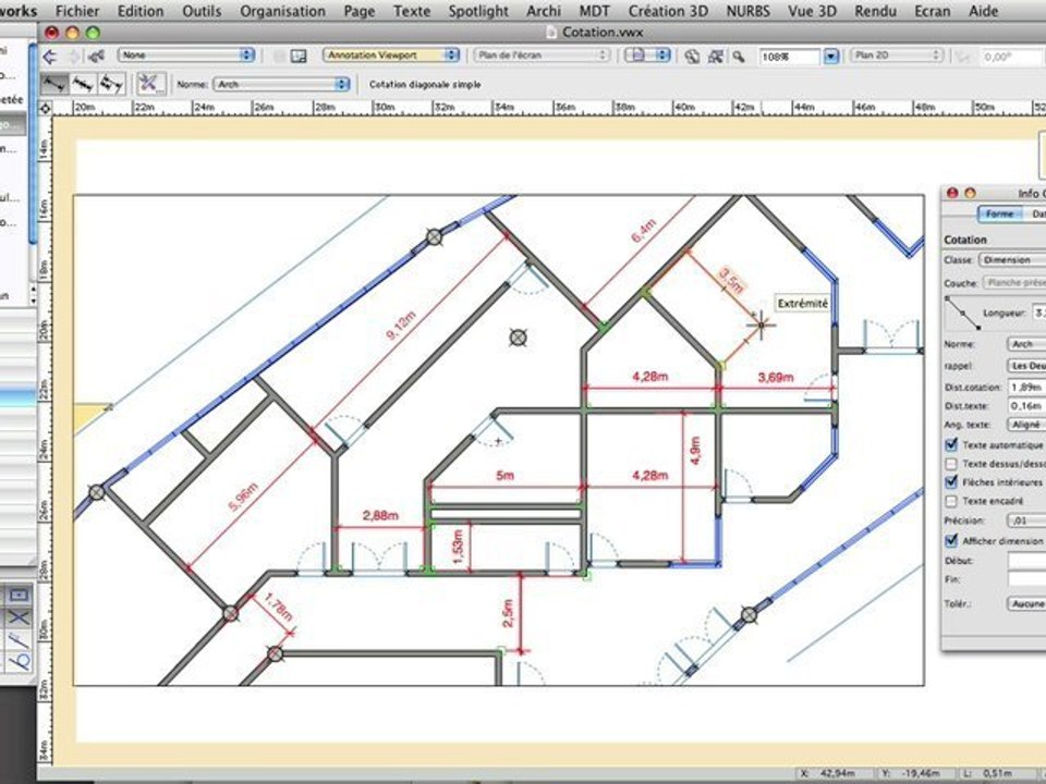 Vectorworks 2010 Cotation