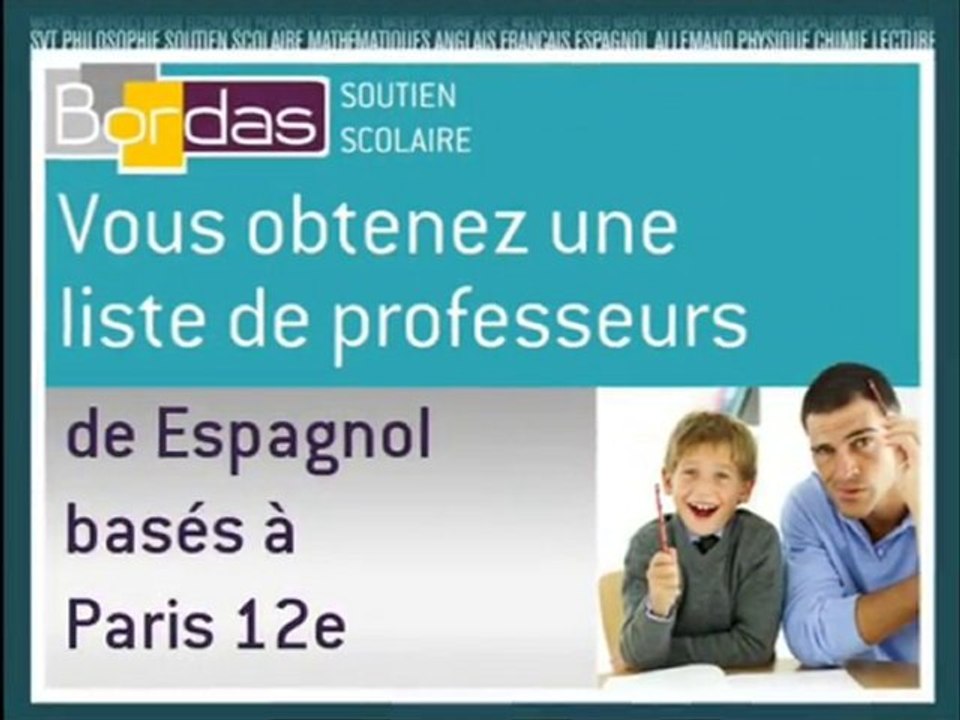 Soutien Scolaire Espagnol - Paris 12e