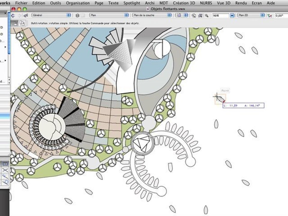 Vectorworks 2010 Sélection et Miroir